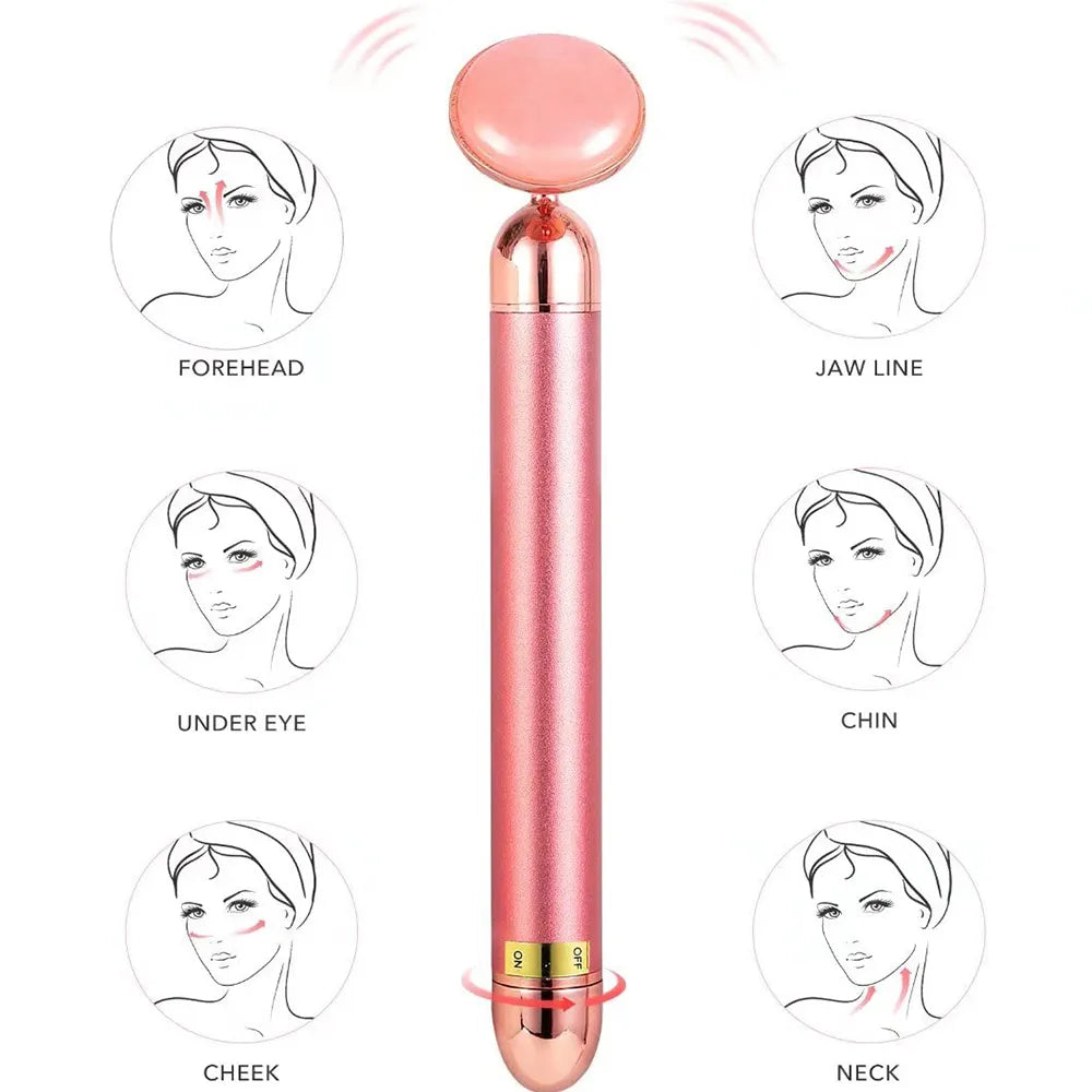 5-in-1 24K Gold Jade Roller Face Lifting Gua Sha